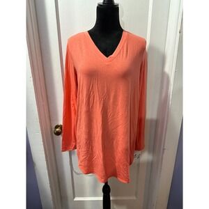 Zenana Orange Long Sleeve Top in L NWT